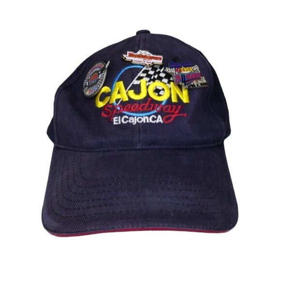 Other - Vintage Nascar Cajon Speedway Hat‎ With 3 Pins Winston 500 Talladega